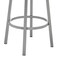 Armen Living Cohen 30" Bar Height Swivel Bar Stool in Silver Finish with White Faux Leather 721535761999 - alternate 5